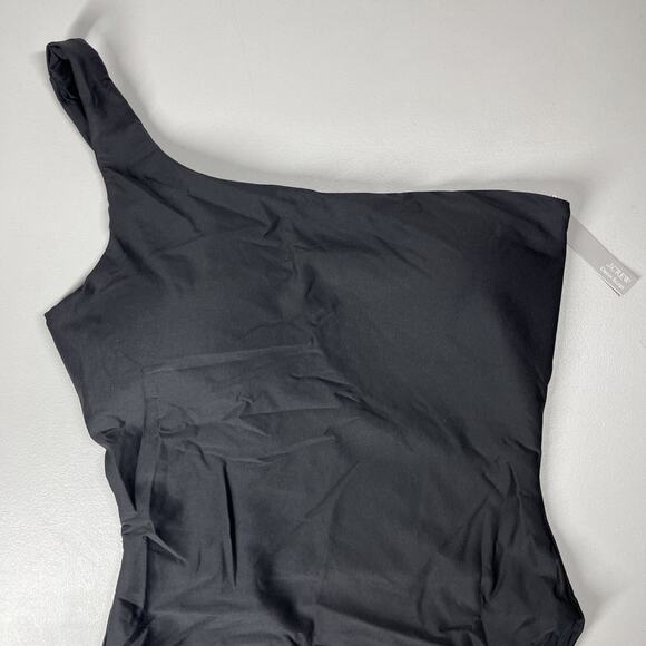 J Crew Kay One Piece in Classic Sculpt™ Womens 14 Black One Shoulder Swimsuit - Picture 3 of 9